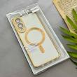 قاب گوشی Galaxy S25 Edge سامسونگ اورجینال الکتروپلیتینگ مگ سیف دار ژله ای شفاف اورجینال یونیک کیس VIP Case محافظ لنز دار طلایی کد 155079