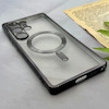 قاب گوشی Galaxy S25 Ultra سامسونگ اورجینال الکتروپلیتینگ مگ سیف دار ژله ای شفاف اورجینال یونیک کیس VIP Case محافظ لنز دار مشکی کد 155082