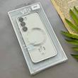 قاب گوشی Galaxy S23 سامسونگ اورجینال الکتروپلیتینگ مگ سیف دار ژله ای شفاف اورجینال یونیک کیس VIP Case محافظ لنز دار نقره ای کد 155086