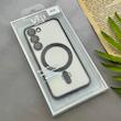قاب گوشی Galaxy S23 سامسونگ اورجینال الکتروپلیتینگ مگ سیف دار ژله ای شفاف اورجینال یونیک کیس VIP Case محافظ لنز دار مشکی کد 155087