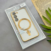 قاب گوشی Galaxy S23 سامسونگ اورجینال الکتروپلیتینگ مگ سیف دار ژله ای شفاف اورجینال یونیک کیس VIP Case محافظ لنز دار طلایی کد 155088