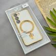 قاب گوشی Galaxy S23 سامسونگ اورجینال الکتروپلیتینگ مگ سیف دار ژله ای شفاف اورجینال یونیک کیس VIP Case محافظ لنز دار طلایی کد 155088