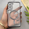 قاب گوشی Galaxy S22 سامسونگ اورجینال الکتروپلیتینگ مگ سیف دار ژله ای شفاف اورجینال یونیک کیس VIP Case محافظ لنز دار مشکی کد 155090