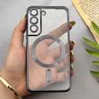 قاب گوشی Galaxy S22 سامسونگ اورجینال الکتروپلیتینگ مگ سیف دار ژله ای شفاف اورجینال یونیک کیس VIP Case محافظ لنز دار مشکی کد 155090