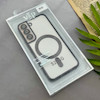 قاب گوشی Galaxy S22 سامسونگ اورجینال الکتروپلیتینگ مگ سیف دار ژله ای شفاف اورجینال یونیک کیس VIP Case محافظ لنز دار مشکی کد 155090