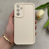 قاب گوشی Galaxy A25 سامسونگ طرح سیلیکونی Solid محافظ لنزدار کرم کد 129366