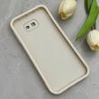 قاب گوشی Galaxy J4 Plus - J4 Core سامسونگ طرح سیلیکونی Solid محافظ لنزدار کرم کد 129373