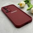 قاب گوشی Galaxy S23 FE سامسونگ طرح سیلیکونی Solid محافظ لنزدار زرشکی کد 129376