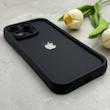 قاب گوشی iPhone 15 Pro Max آیفون طرح سیلیکونی Solid محافظ لنزدار مشکی کد 129378