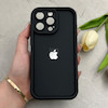 قاب گوشی iPhone 15 Pro Max آیفون طرح سیلیکونی Solid محافظ لنزدار مشکی کد 129378