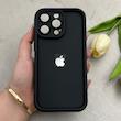 قاب گوشی iPhone 15 Pro Max آیفون طرح سیلیکونی Solid محافظ لنزدار مشکی کد 129378