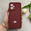 قاب گوشی Redmi Note 12 5G - Poco X5 شیائومی طرح سیلیکونی Solid محافظ لنزدار زرشکی کد 129380