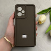 قاب گوشی Redmi Note 12 Pro 5G شیائومی طرح سیلیکونی Solid محافظ لنزدار قهوه ای کد 129392