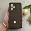 قاب گوشی Redmi Note 12 Pro 5G شیائومی طرح سیلیکونی Solid محافظ لنزدار قهوه ای کد 129392