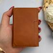 جاکارتی مگنتی مگ سیف دار چرمی Magsafe مگنتی Leather Wallet عسلی کد 1550953