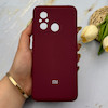 قاب گوشی Redmi 12C - Poco C55 - Redmi 11A شیائومی سیلیکونی اورجینال پاک کنی درجه یک زیربسته زرشکی کد 151633
