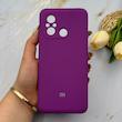 قاب گوشی Redmi 12C - Poco C55 - Redmi 11A شیائومی سیلیکونی اورجینال پاک کنی درجه یک زیربسته بنفش کد 151639