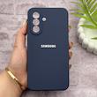 قاب گوشی Galaxy A57 سامسونگ سیلیکونی اورجینال پاک کنی درجه یک زیربسته سرمه ای کد 99033