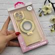 قاب گوشی iPhone 15 آیفون مگ سیف استندشو الکتروپلیتینگ شاین اورجینال YOCOROL محافظ لنزدار طلایی کد 153836