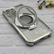 قاب گوشی iPhone 15 آیفون مگ سیف استندشو الکتروپلیتینگ شاین اورجینال YOCOROL محافظ لنزدار نقره ای کد 153837