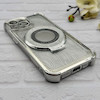قاب گوشی iPhone 15 آیفون مگ سیف استندشو الکتروپلیتینگ شاین اورجینال YOCOROL محافظ لنزدار نقره ای کد 153837