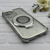 قاب گوشی iPhone 12 آیفون مگ سیف استندشو الکتروپلیتینگ شاین اورجینال YOCOROL محافظ لنزدار نقره ای کد 153838