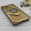 قاب گوشی iPhone 12 آیفون مگ سیف استندشو الکتروپلیتینگ شاین اورجینال YOCOROL محافظ لنزدار طلایی کد 153840