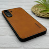 قاب گوشی Galaxy S25 FE سامسونگ اورجینال برند DADOO دادوو 2026 طرح دوخت HARD چرمی محافظ لنزدار عسلی کد 155504
