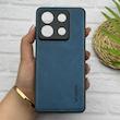 قاب گوشی Redmi Note 13 Pro 5G - Poco X6 شیائومی اورجینال برند DADOO دادوو 2026 طرح دوخت HARD چرمی محافظ لنزدار سرمه ای کد 155517