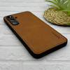 قاب گوشی Galaxy S24 FE سامسونگ اورجینال برند DADOO دادوو 2026 طرح دوخت HARD چرمی محافظ لنزدار عسلی کد 157230