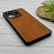 قاب گوشی Redmi Note 14 4G شیائومی اورجینال برند DADOO دادوو 2026 طرح دوخت HARD چرمی محافظ لنزدار عسلی کد 157259