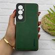قاب گوشی Realme C65 ریلمی اورجینال برند DADOO دادوو 2026 طرح دوخت HARD چرمی محافظ لنزدار سبز کد E19-157269