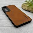 قاب گوشی Realme C65 ریلمی اورجینال برند DADOO دادوو 2026 طرح دوخت HARD چرمی محافظ لنزدار عسلی کد E19-157270