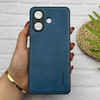 قاب گوشی Realme Note 60 ریلمی اورجینال برند DADOO دادوو 2026 طرح دوخت HARD چرمی محافظ لنزدار سرمه ای کد 157280