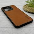 قاب گوشی Realme C61 ریلمی اورجینال برند DADOO دادوو 2026 طرح دوخت HARD چرمی محافظ لنزدار عسلی کد 157282