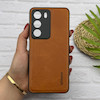 قاب گوشی Realme C71 ریلمی اورجینال برند DADOO دادوو 2026 طرح دوخت HARD چرمی محافظ لنزدار عسلی کد E19-157291