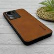 قاب گوشی Realme C75 ریلمی اورجینال برند DADOO دادوو 2026 طرح دوخت HARD چرمی محافظ لنزدار عسلی کد 157295