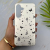 قاب گوشی Galaxy S25 FE سامسونگ فانتزی سخت Hard لیزری IMD مات طرح پروانه کیوت کد 156105