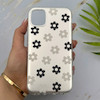 قاب گوشی iPhone 11 آیفون فانتزی سخت Hard لیزری IMD مات طرح گل کیوت کد 156129