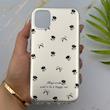 قاب گوشی iPhone 11 آیفون فانتزی سخت Hard لیزری IMD مات طرح گل و پاپیون کیوت کد 156131