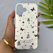 قاب گوشی iPhone 17 آیفون فانتزی سخت Hard لیزری IMD مات طرح پروانه کیوت کد 156174