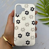 قاب گوشی iPhone 17 آیفون فانتزی سخت Hard لیزری IMD مات طرح گل کیوت کد 156176