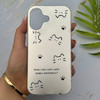قاب گوشی iPhone 17 آیفون فانتزی سخت Hard لیزری IMD مات طرح گربه کیوت کد 156178