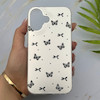 قاب گوشی iPhone 16 آیفون فانتزی سخت Hard لیزری IMD مات طرح پروانه کیوت کد 156185