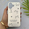 قاب گوشی iPhone 16 آیفون فانتزی سخت Hard لیزری IMD مات طرح گربه کیوت کد 156187