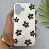 قاب گوشی iPhone 16 آیفون فانتزی سخت Hard لیزری IMD مات طرح گل کیوت کد 156189