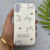 قاب گوشی iPhone X - XS آیفون فانتزی سخت Hard لیزری IMD مات طرح گربه کیوت کد 156195