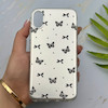 قاب گوشی iPhone X - XS آیفون فانتزی سخت Hard لیزری IMD مات طرح پروانه کیوت کد 156196