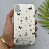 قاب گوشی iPhone X - XS آیفون فانتزی سخت Hard لیزری IMD مات طرح پروانه کیوت کد 156197