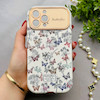 قاب گوشی iPhone 13 Pro Max آیفون اورجینال یونیک کیس چرمی لاکچری محافظ لنزدار طرح پروانه کیوت کد 154145